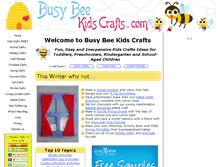 Tablet Screenshot of busybeekidscrafts.com